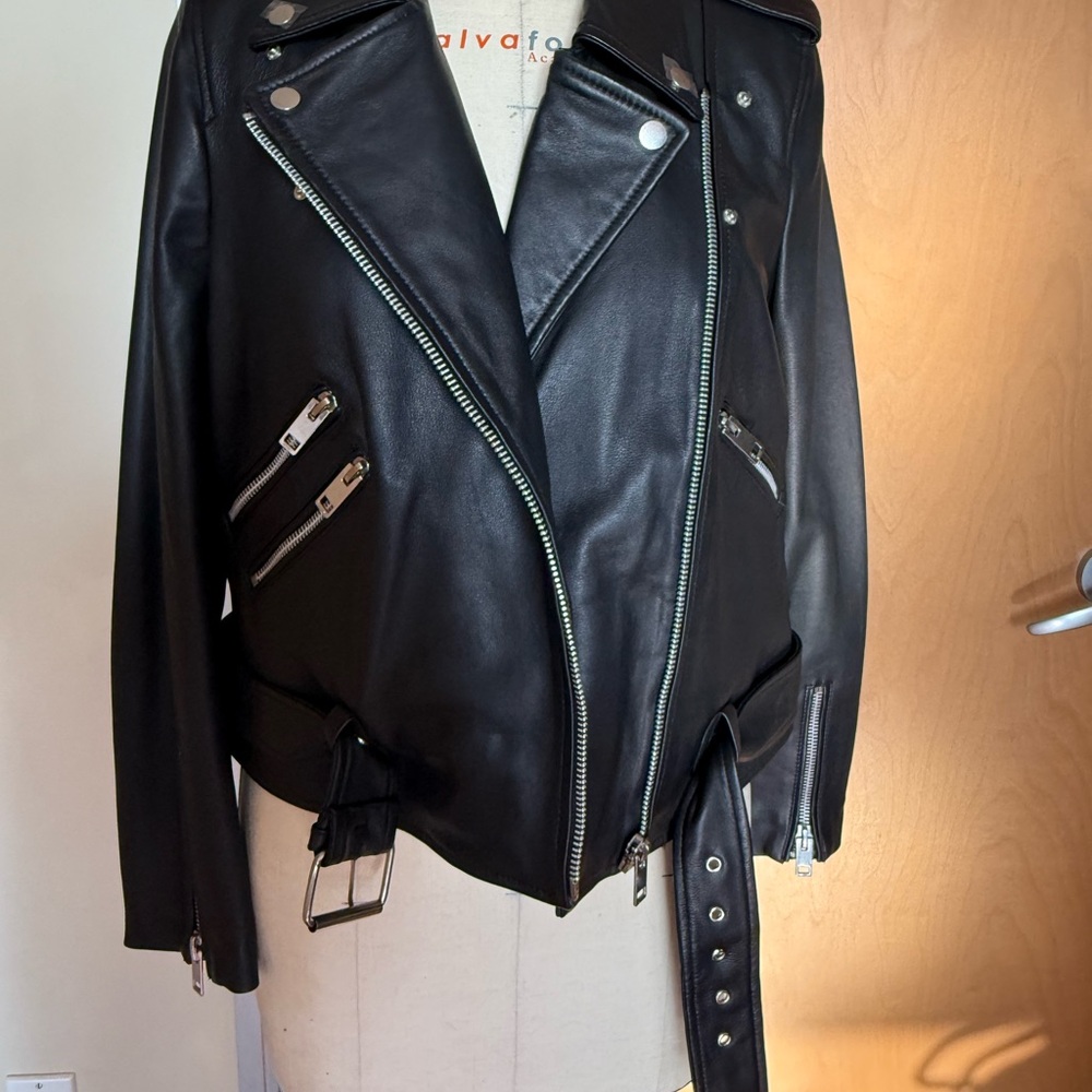 NWT Walter Baker Black Leather Biker Jacket